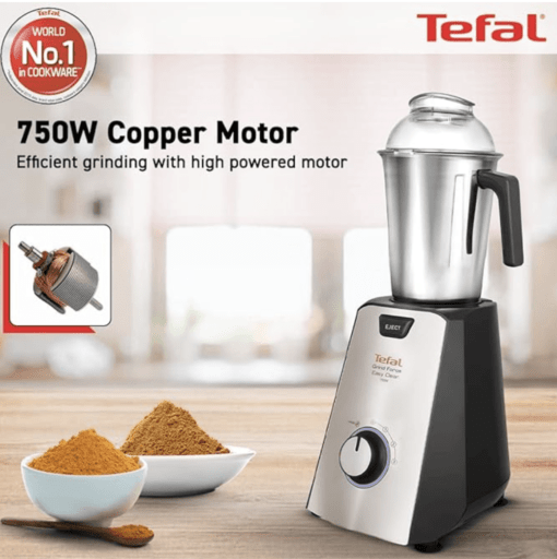 Tefal Grindforce Easyclean 750-Watt Mixer Grinder with 3 Stainless Steel Jars + Blender - Image 3